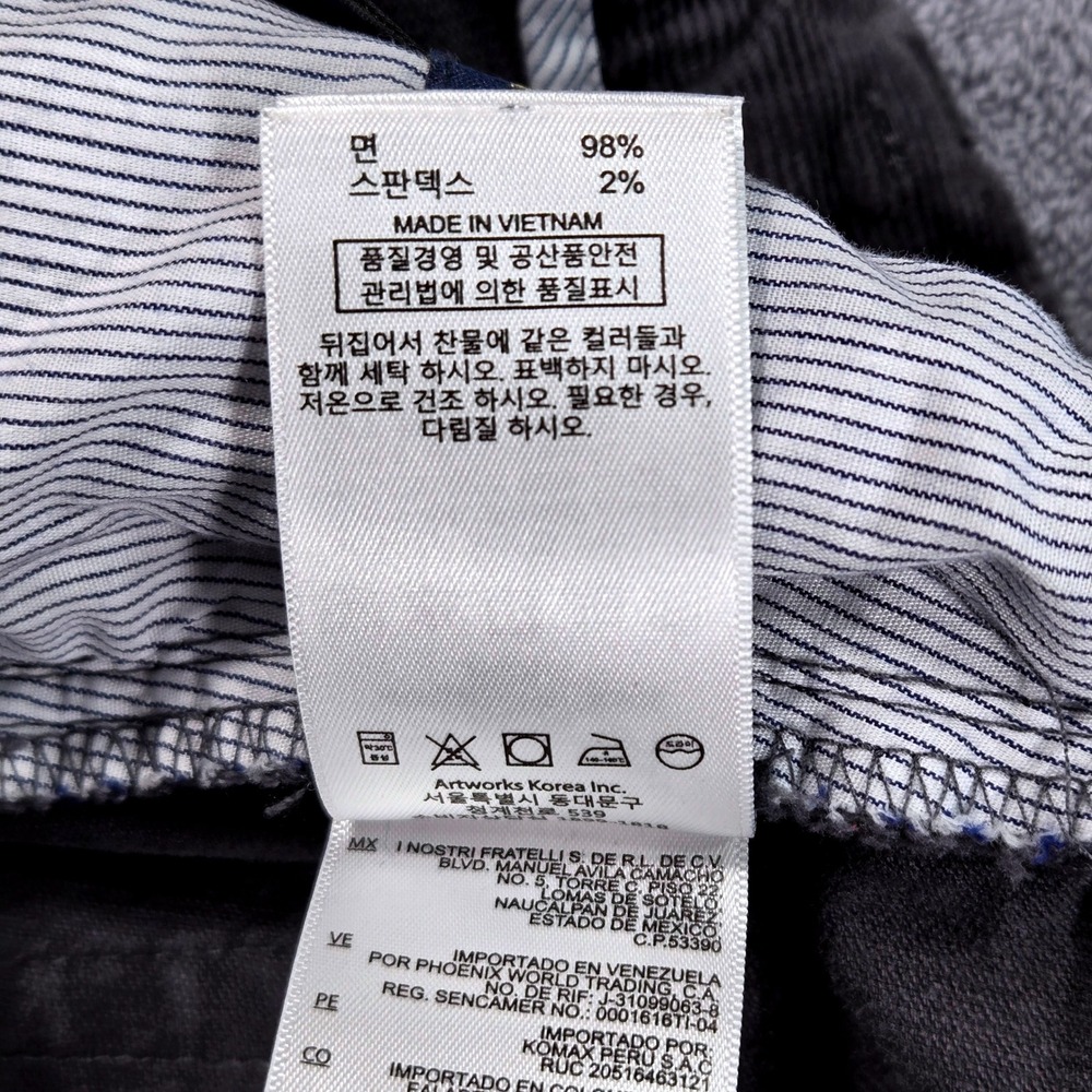 Brooks Brothers Slim Fit Corduroy Pants Mens 33x32 Gray Stretch Casual Cords - Picture 14 of 16